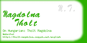 magdolna tholt business card